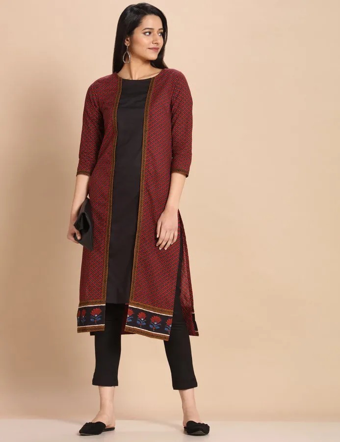 Imara Women Round Neck Printed Kurta