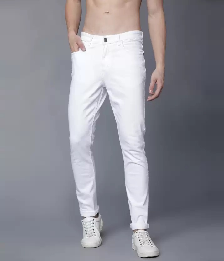 HIGHLANDER  Tapered Fit Men White Jeans