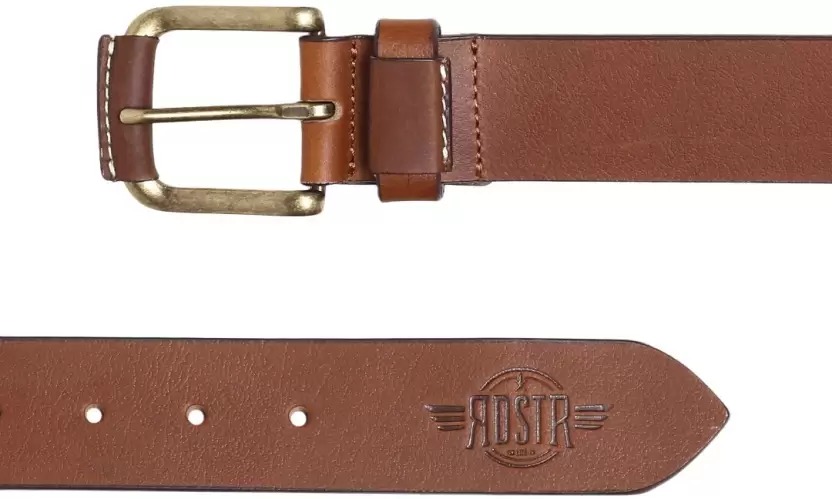 Roadster  Men Casual Brown Genuine Leather Belt