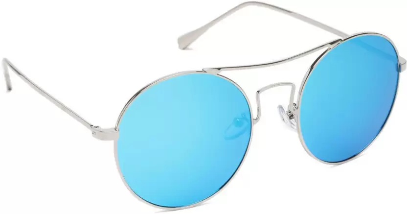 Dressberry Women Mirrored Round Sunglasses