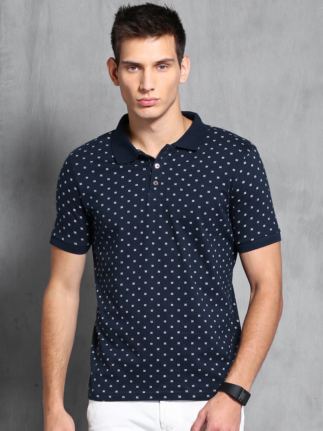 WROGN Printed Polo Pure Cotton T-shirt