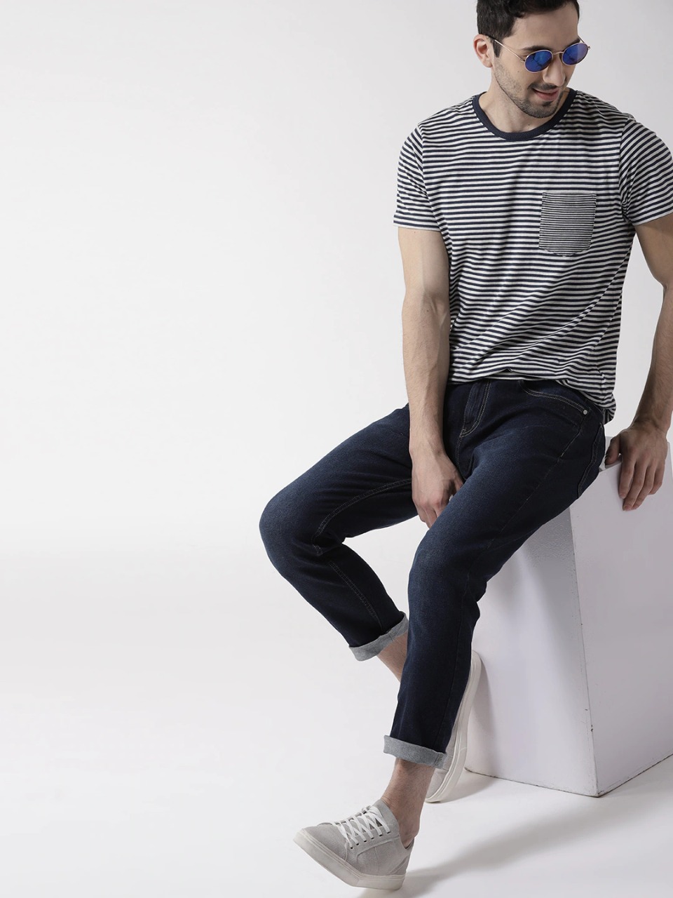 Mast & Harbour Men Skinny Fit Mid-Rise Clean Look Stretchable Jeans