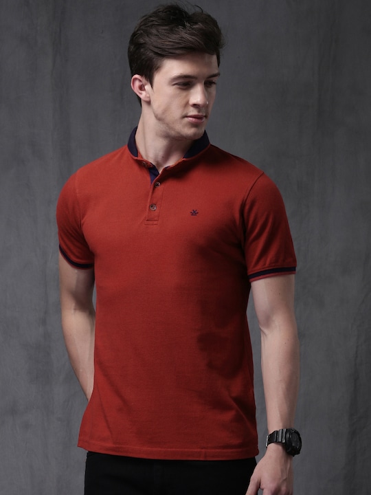 WROGN Men Polo Cotton Pure Cotton T-shirt