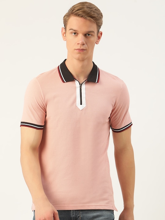 Moda Rapido Men Solid Polo Collar Pure Cotton T-shirt