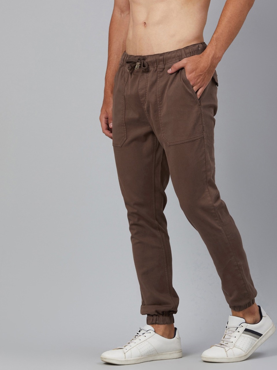 HERE&NOW Men Brown Solid Trouser