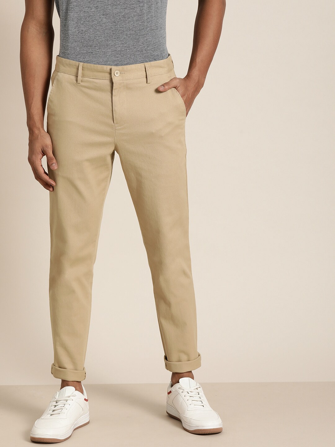 INVICTUS Men Regular Fit Solid Regular Chinos