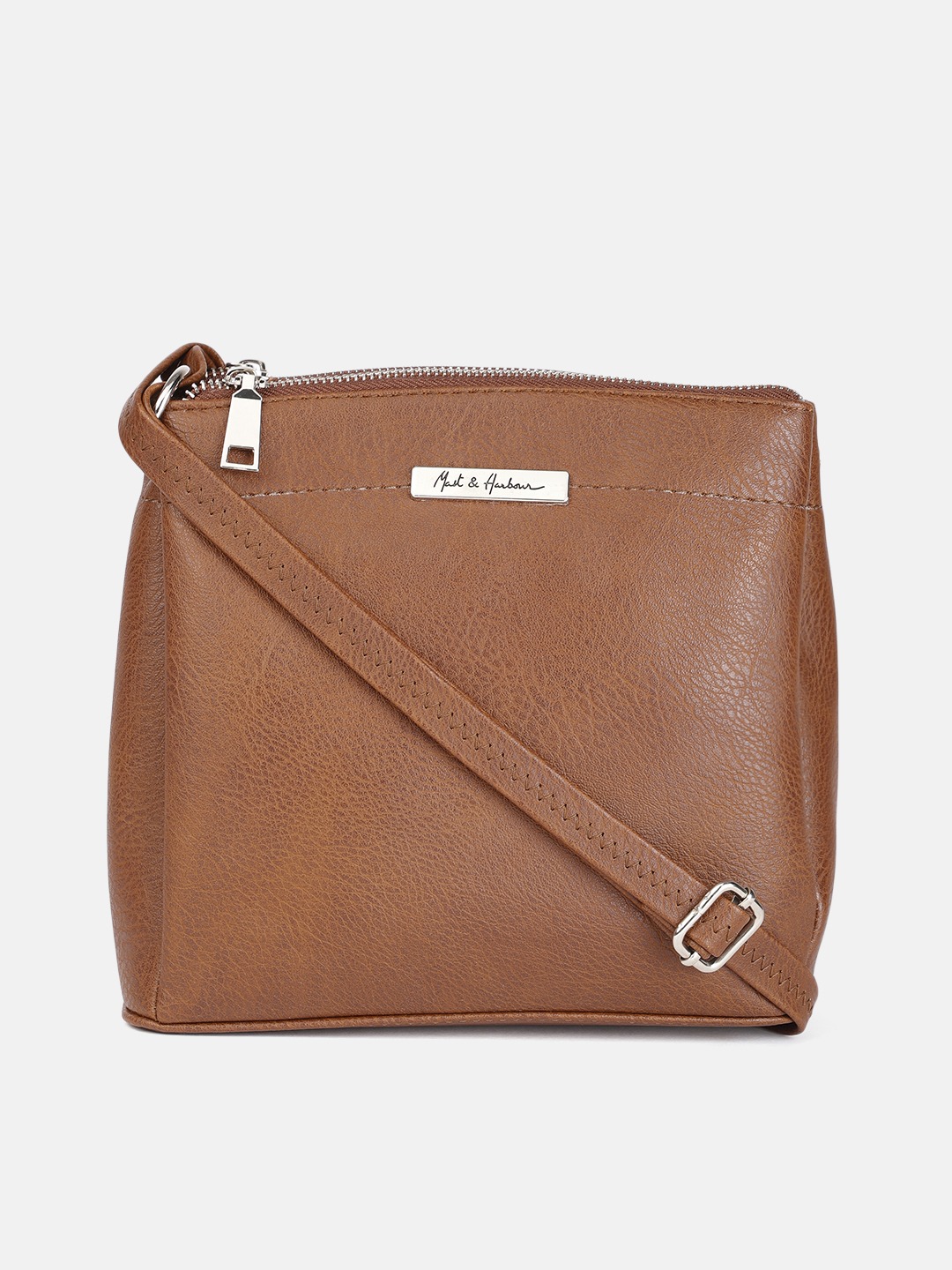 Mast & Harbour  Solid Oversized Structured Sling Bag