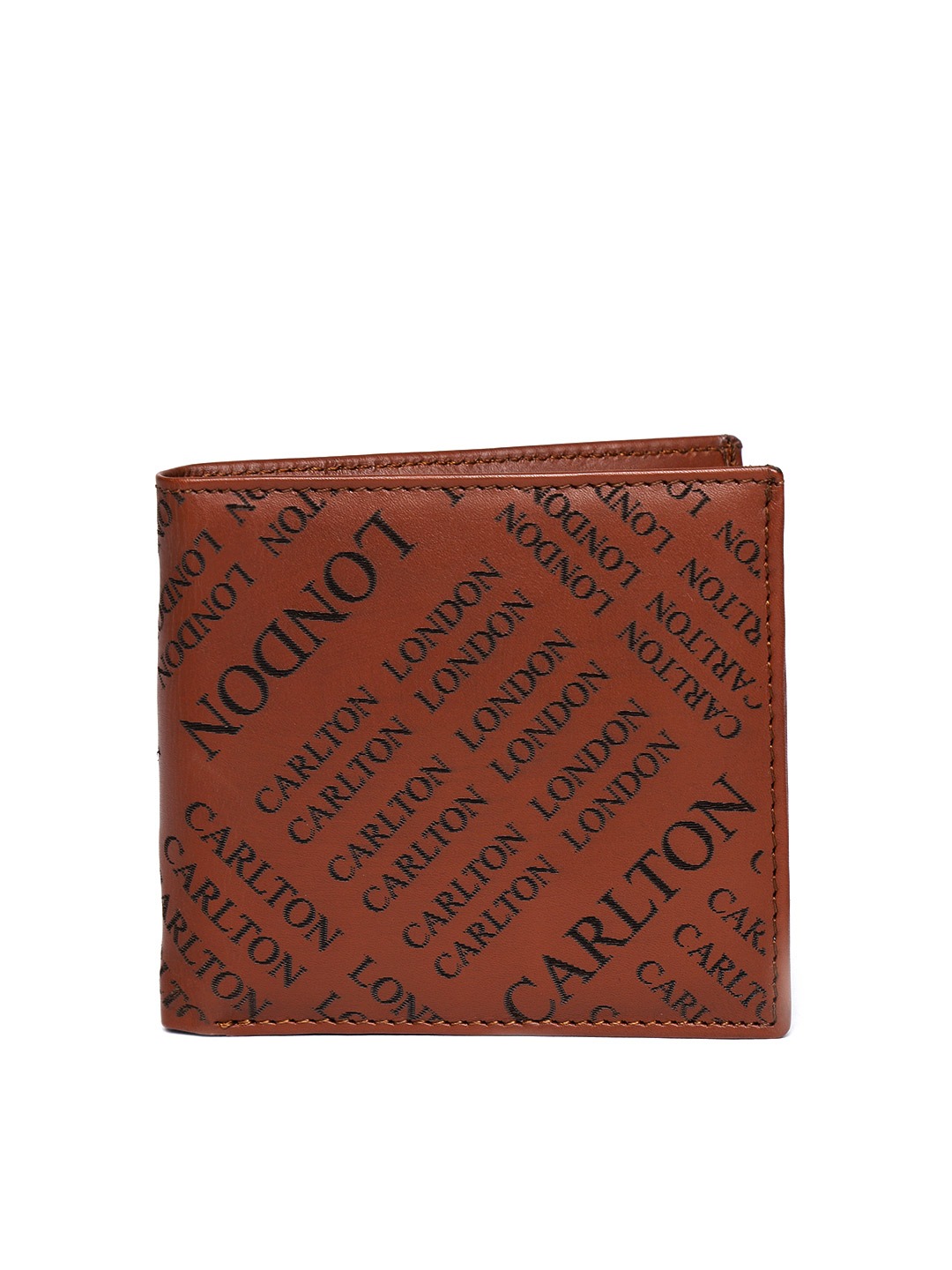 Carlton London Men Leather Textured Two Fold Wallet