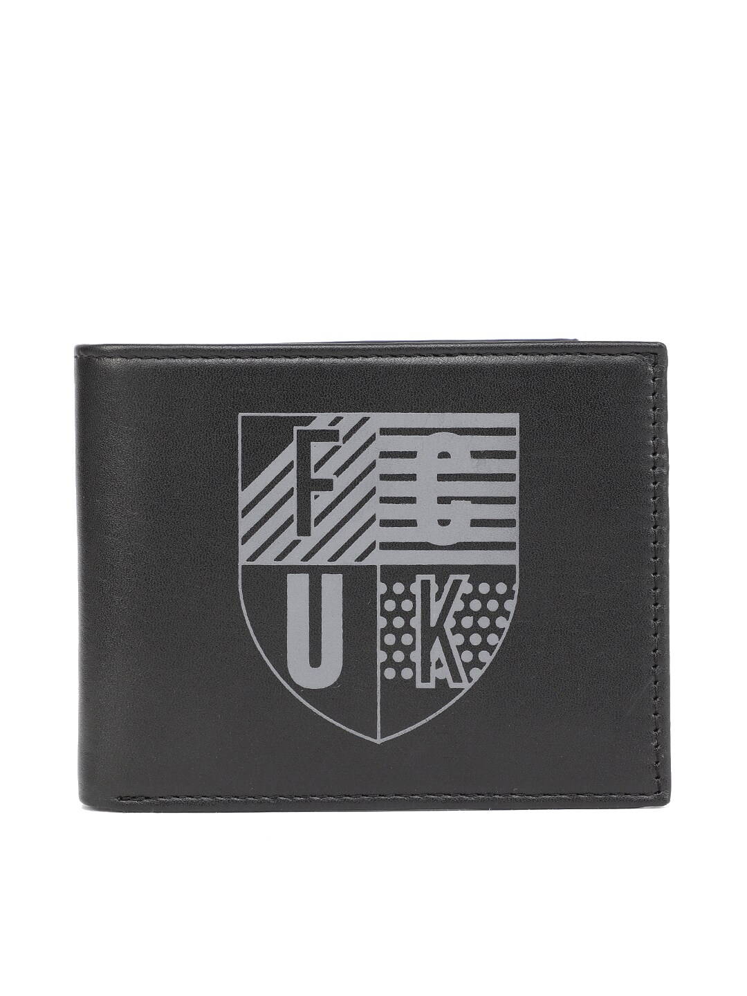  French Connection Men Printed Two Fold Wallet