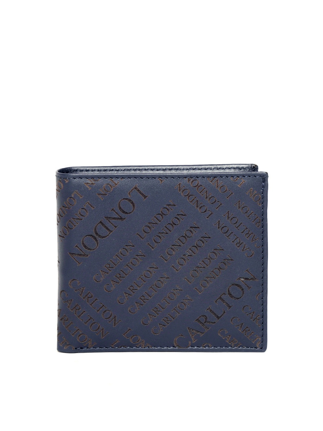 Carlton London Men Leather Textured Two Fold Wallet