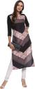 Janasya  Women Printed, Applique Crepe Straight Kurta