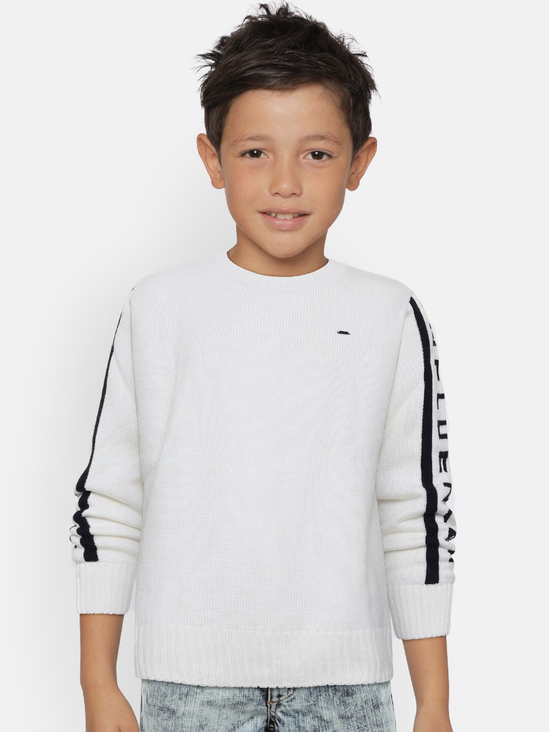 Gini and Jony Boys Solid Pullover Sweater