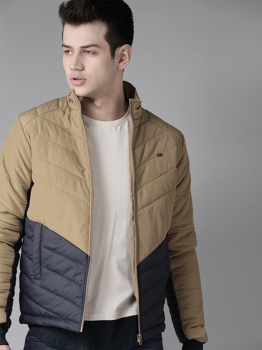 Roadster Men Colourblocked Padded Jacket