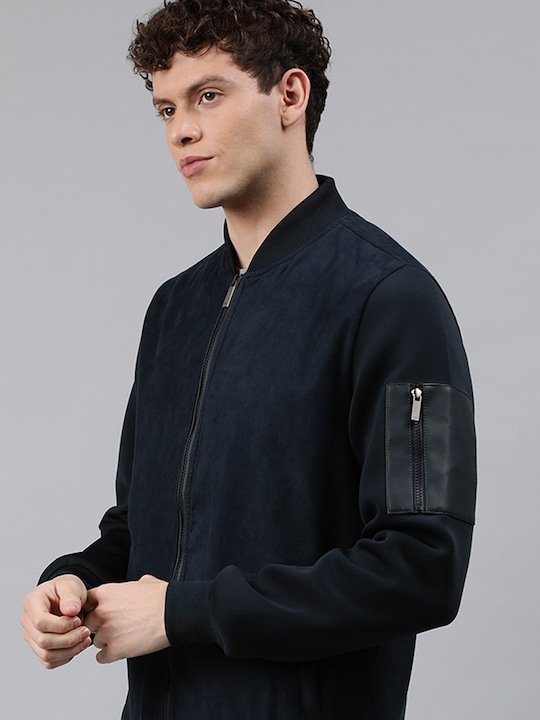 WROGN Men Solid Bomber Jacket