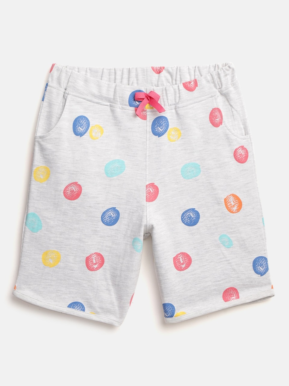 YK Girls Polka Dot Print Lounge Shorts