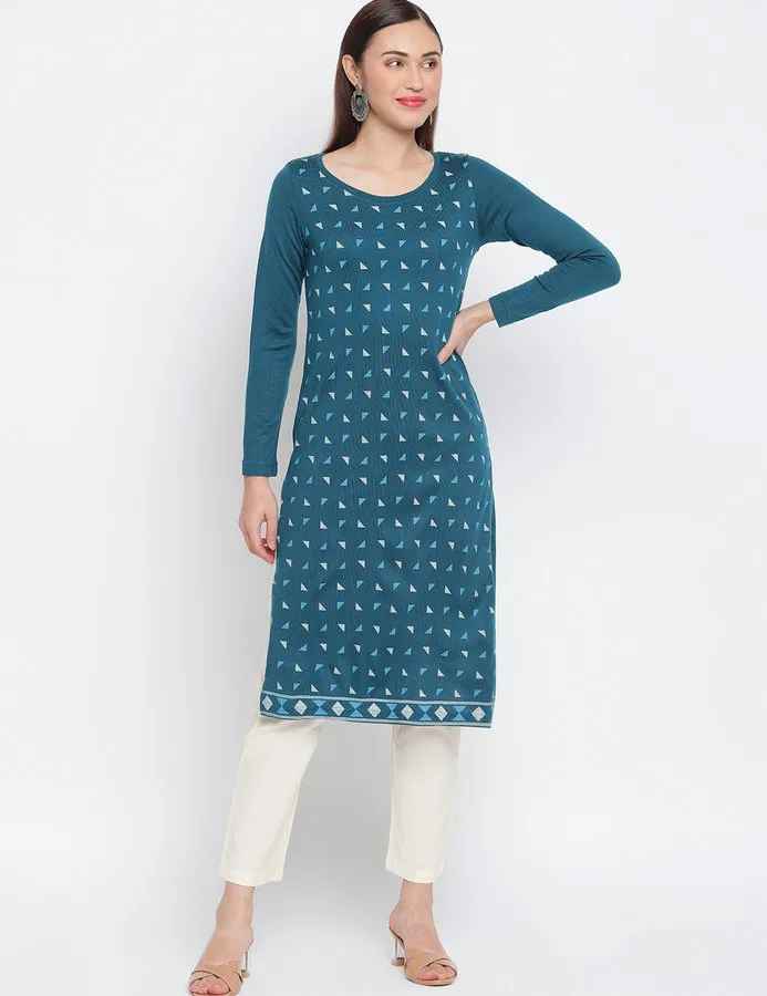 Imara Women Round Neck Printed Kurta