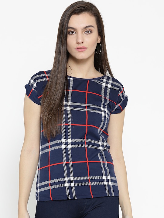 U&F Women Lightweight Checked Top