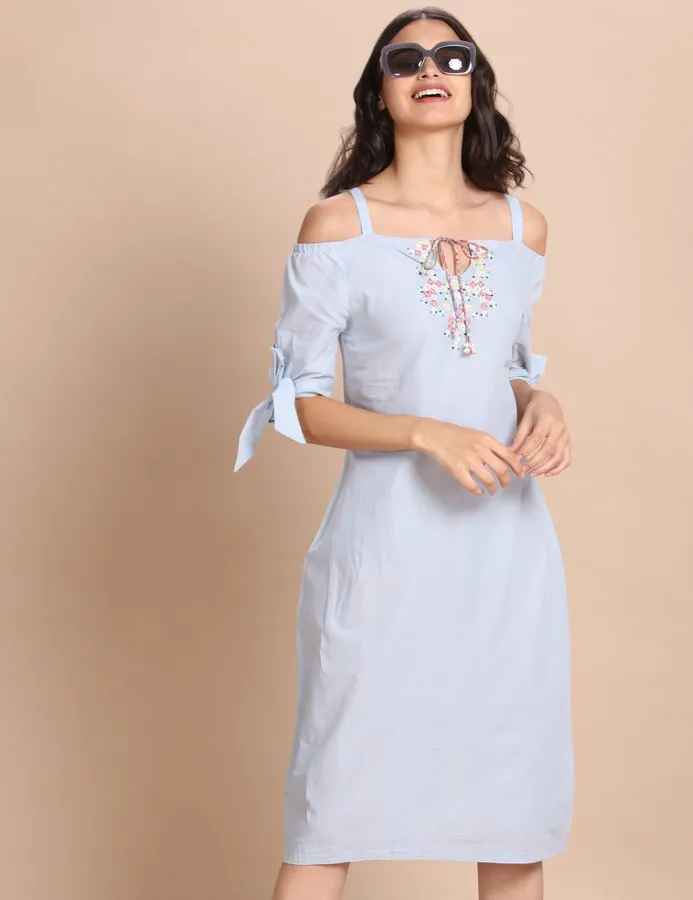 Imara Women Round Neck Embroidered Tunics