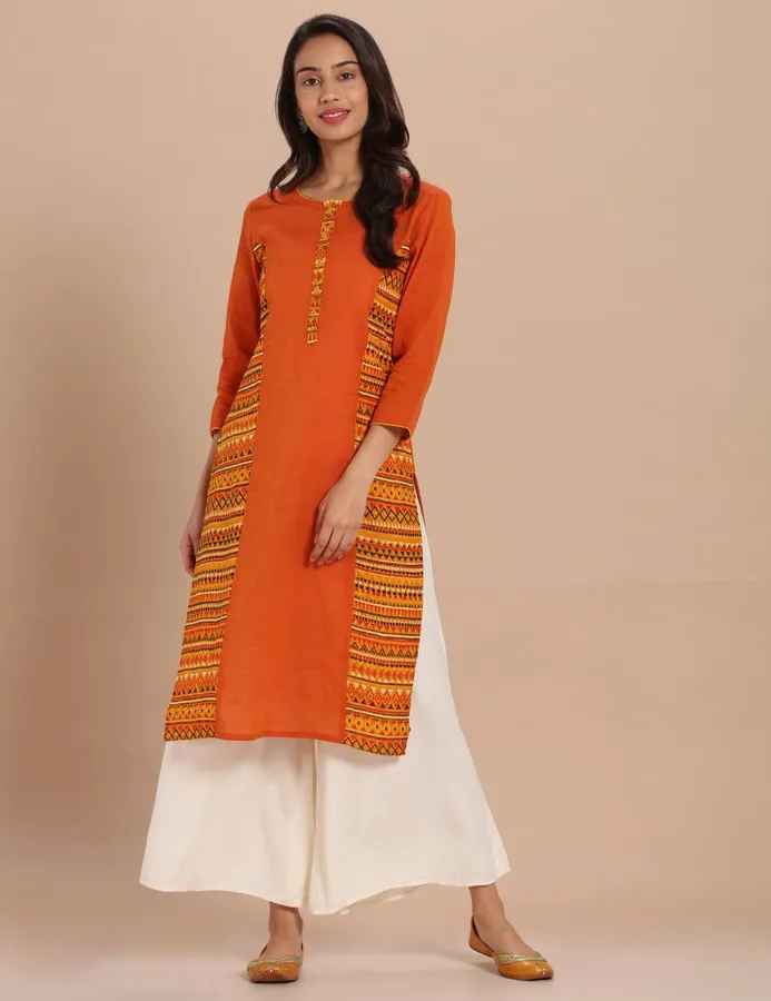 Imara Women Round Neck Printed Kurta