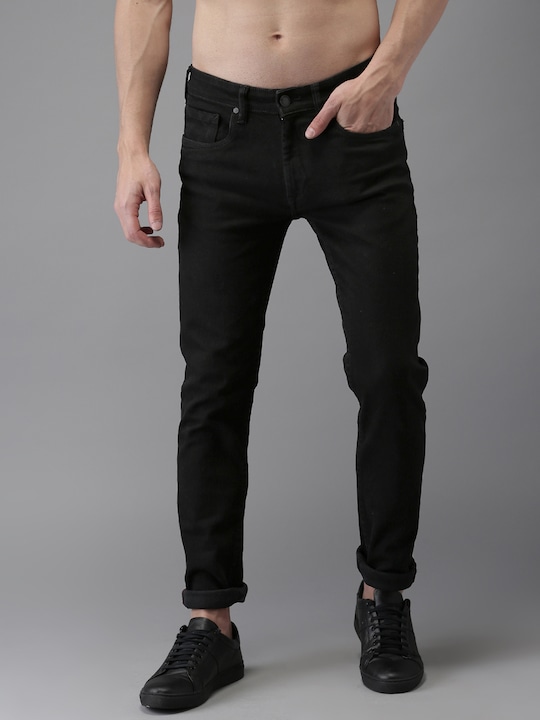 HERE&NOW Men Slim Fit Mid-Rise Clean Look Stretchable Jeans