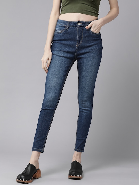 Roadster Women Skinny Fit High-Rise Clean Look Stretchable Jeans