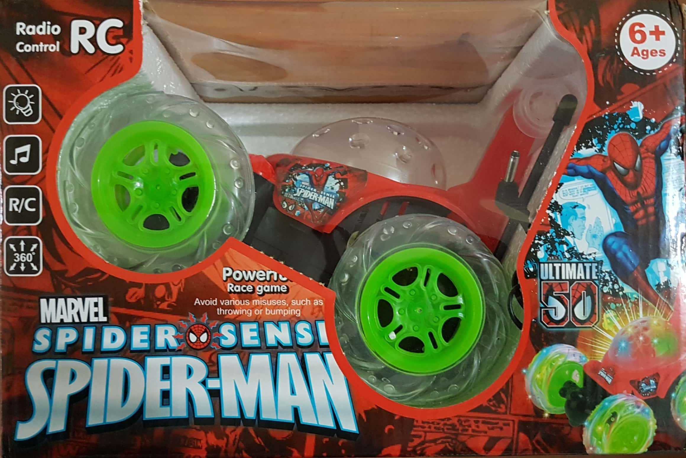 Asso.Brand Spiderman Ultimate Remote Control Stunt Car With 360' Rotation (ANY COLOR)