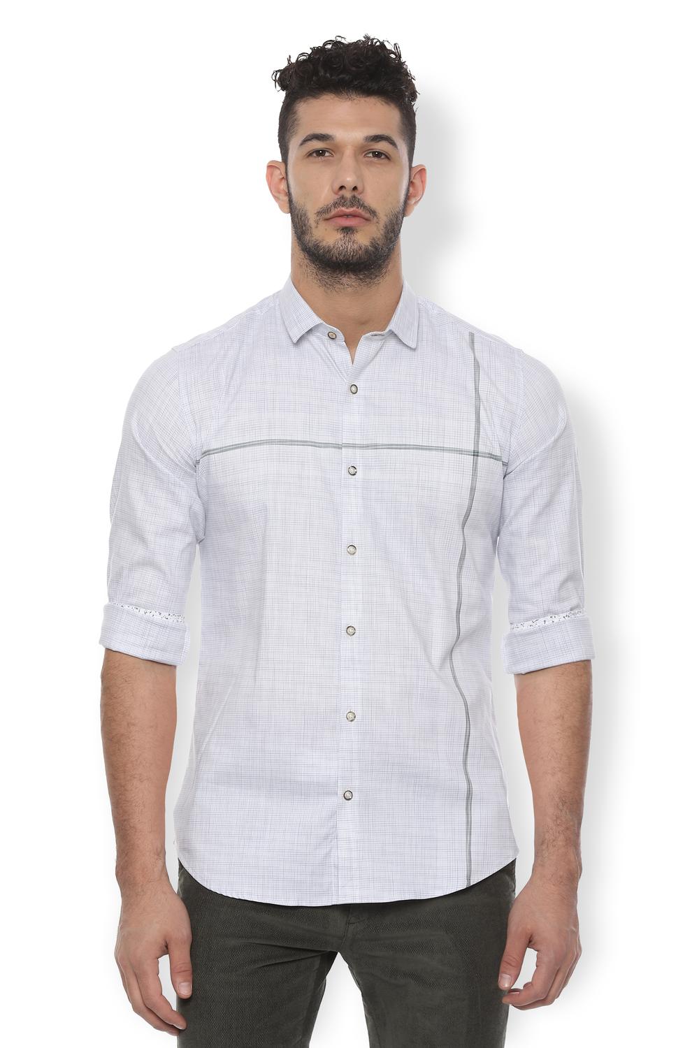 Van Heusen Men Checkered Spread Collar Casual Shirt