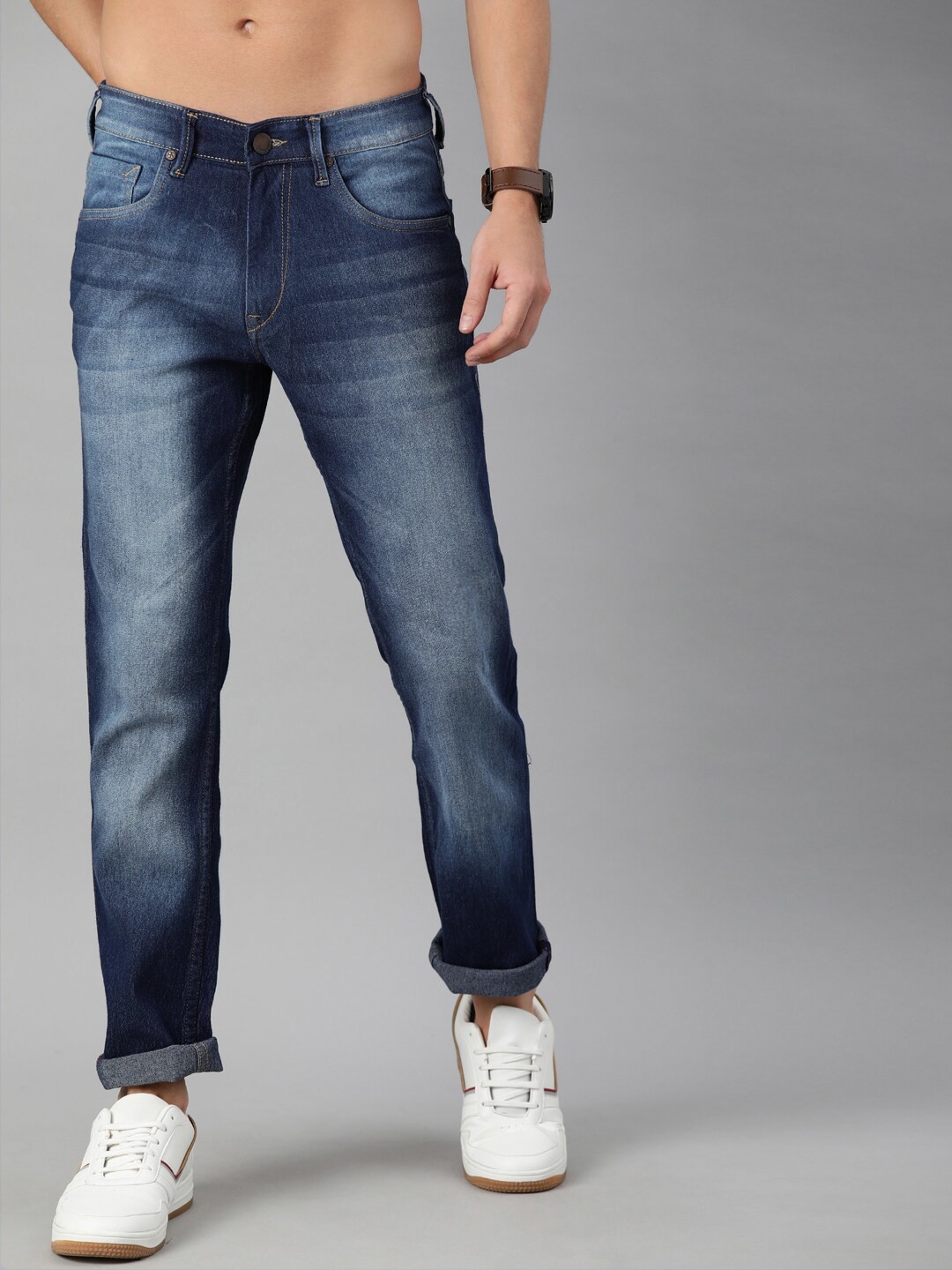 HERE&NOW  Men Slim Low Rise Jeans