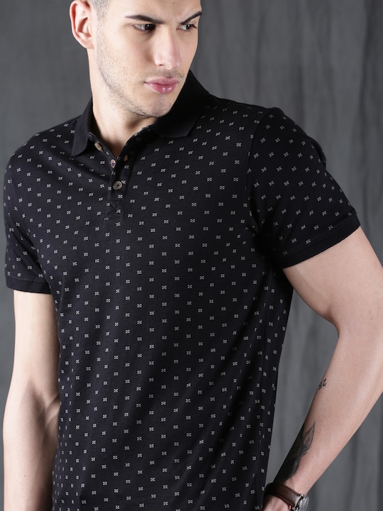 WROGN Men Printed Polo Collar T-shirt