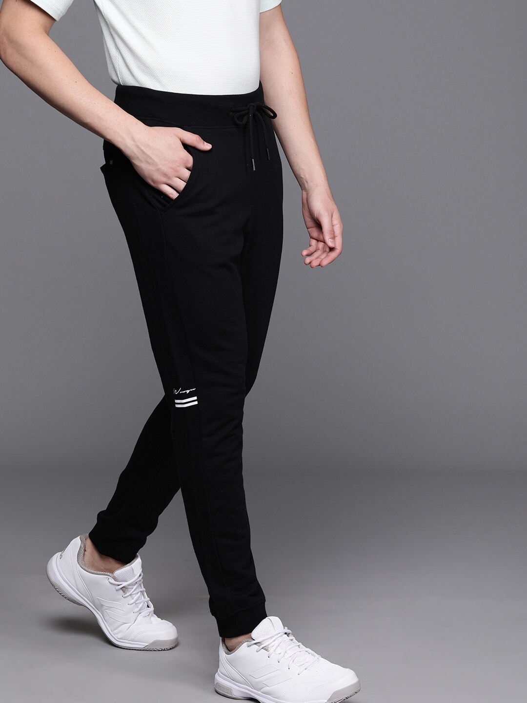 WROGN  Men Solid Black Track Pants