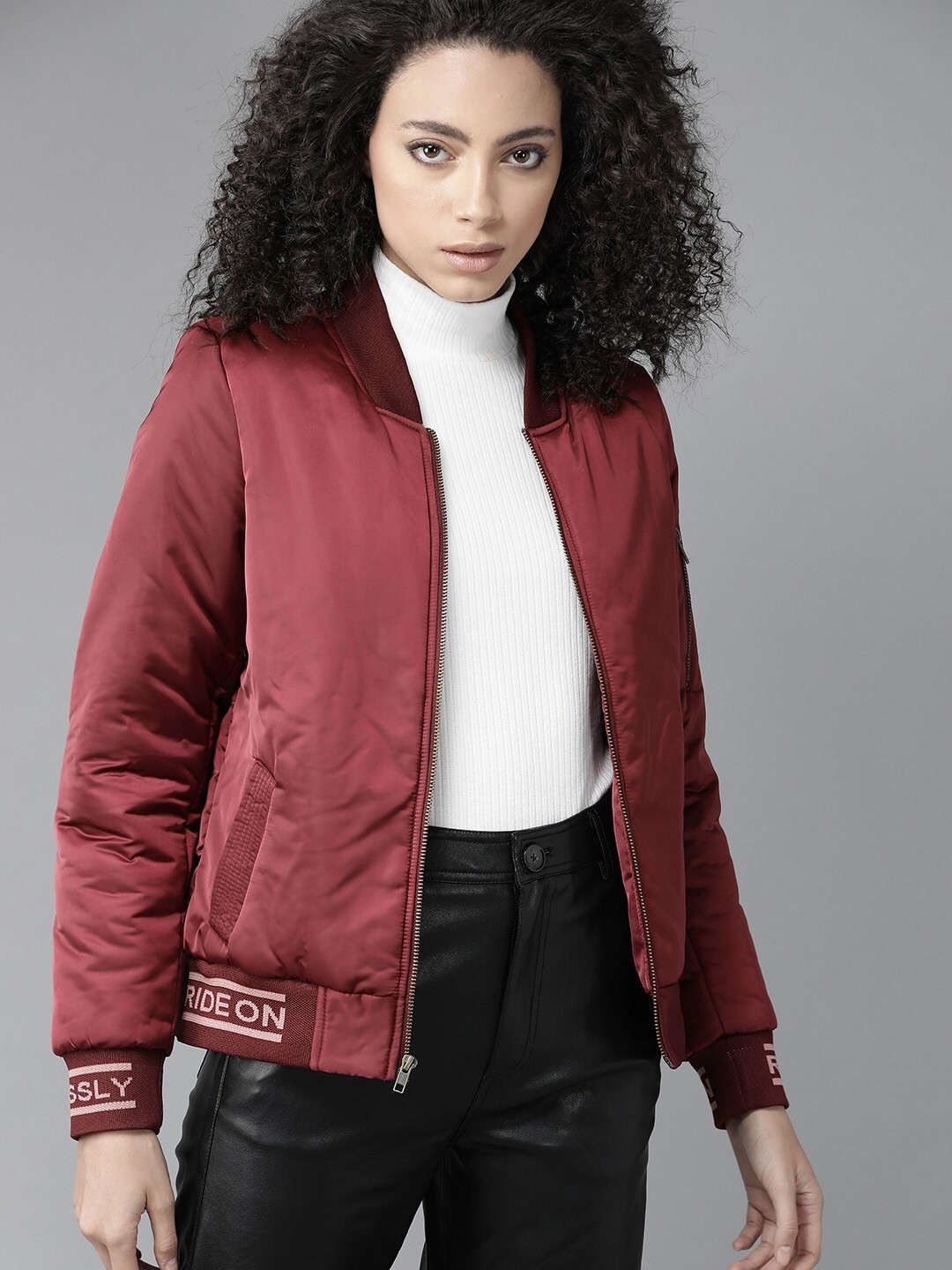 Roadster  Women Solid Bomber Jacket