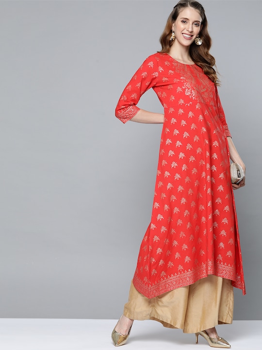 HERE&NOW Women Ethnic Motifs Printed Anarkali Kurta