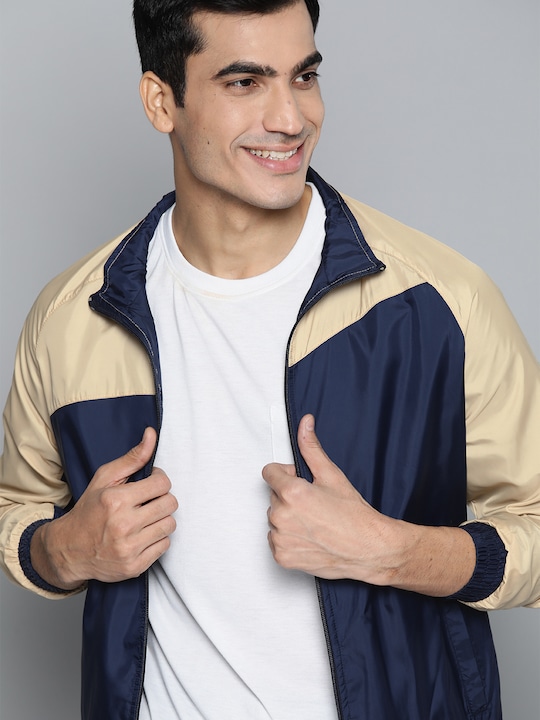 Mast & Harbour Men Colourblocked Lightweight Bomber Jacket