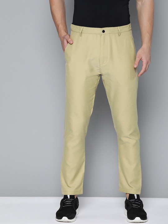 HRX Men Solid Slim Fit Rapid-Dry Lifestyle Trousers