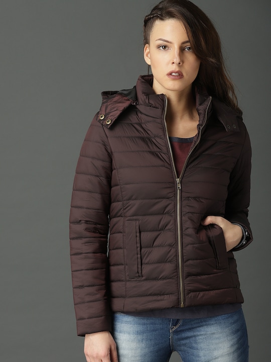 Roadster Women Solid Padded Jacket