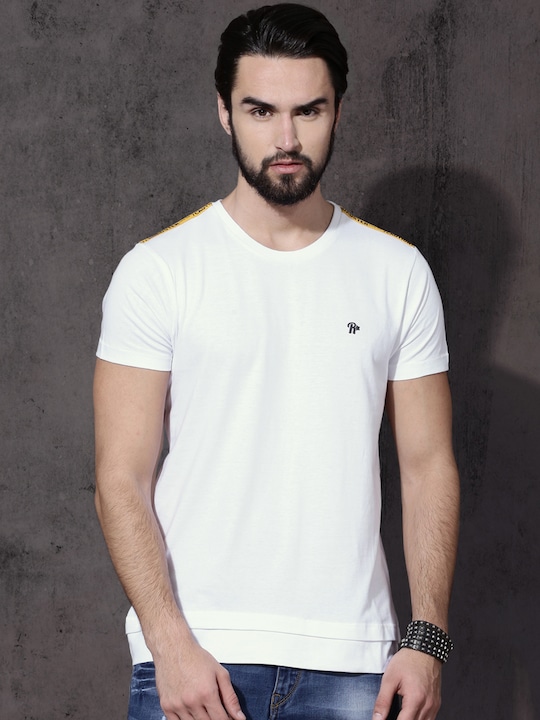 Roadster Men T-shirt with Layered Hem & Shoulder Tape