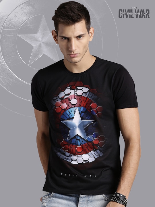 Kook N Keech Captain America Print T-shirt