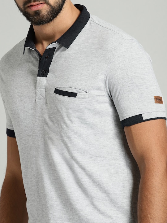  Roadster Men Polo Collar Cotton Pure Cotton T-shirt