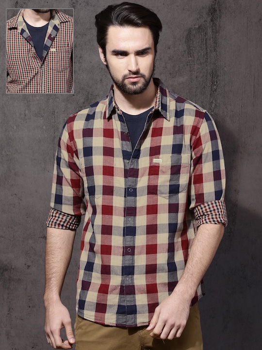  Roadster Men Checked Reversible Casual Sustainable Shirt