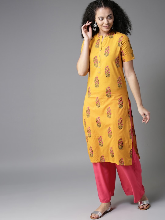 HERE&NOW Women Printed Straight Kurta