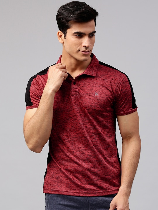  HRX Men Advanced Rapid Dry Polo Collar T-shirt