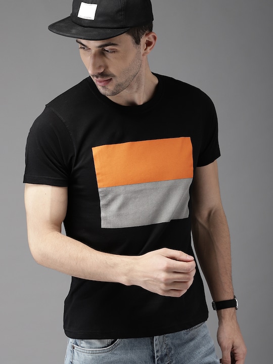 HERENOW Men Printed Cotton Pure Cotton T-shirt