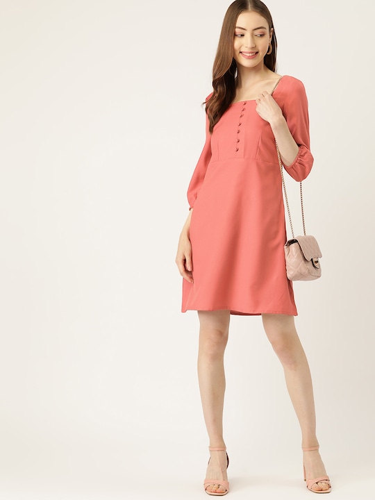 DressBerry Solid A-Line Dress