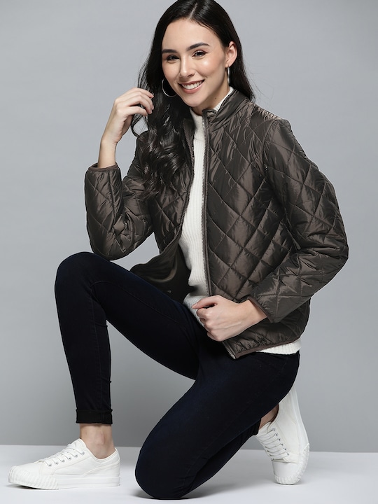 Mast & Harbour Women Solid Quilted Jacket