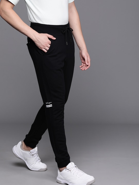 WROGN Black Solid Slim Fit Joggers