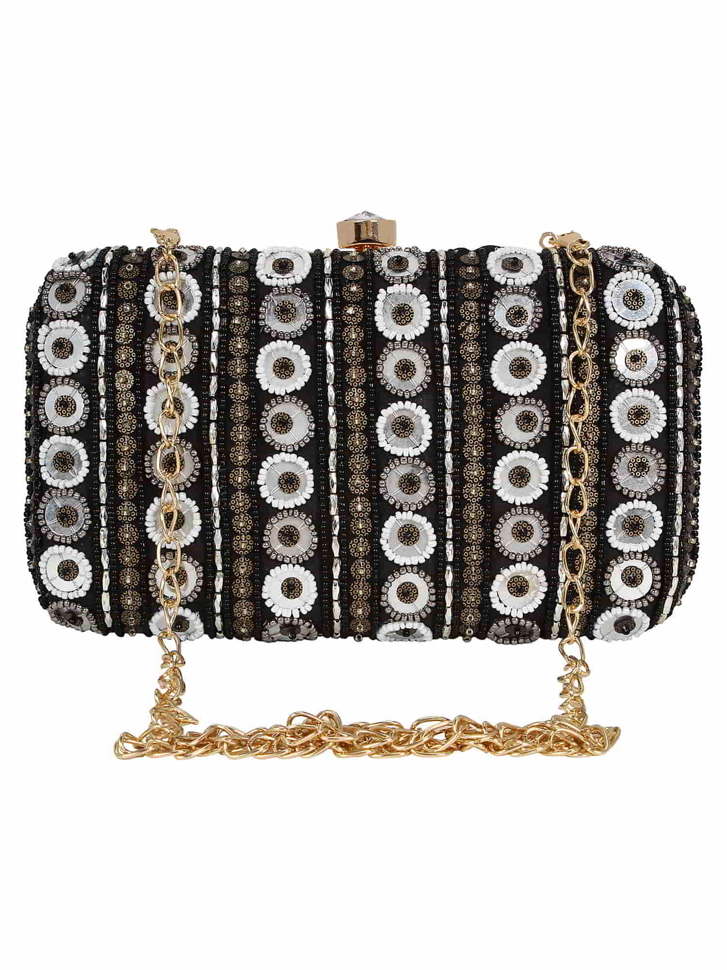 Anekaant Adorn Embellished Faux Silk Clutch