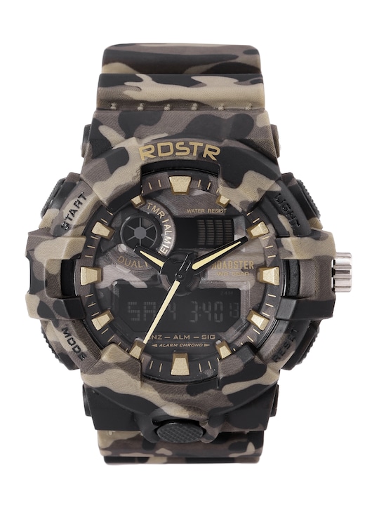 Roadster Men Camouflage Print Analogue and Digital Watch 