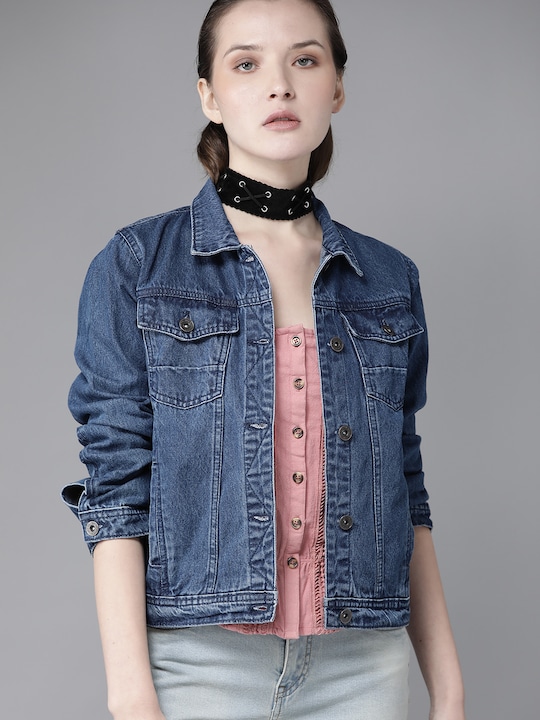 Roadster Women Solid Denim Jacket