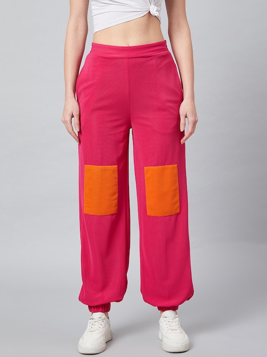 Athena Women Fuchsia Loose Fit Joggers