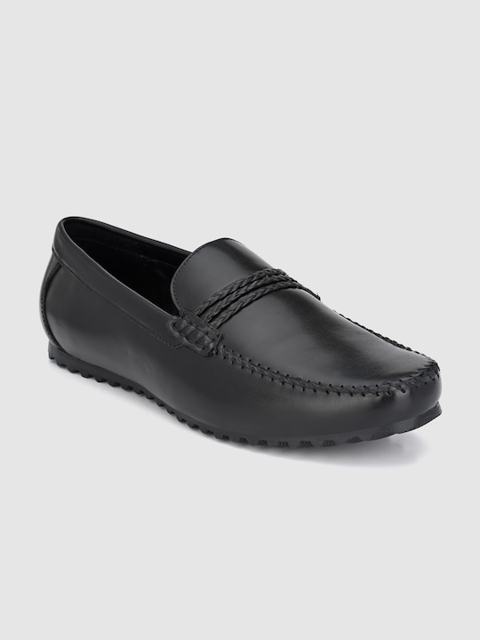 INVICTUS Men Solid Penny Slip-Ons with Braided Detail